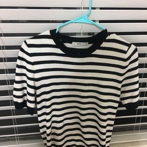 zara short sleeve sweater